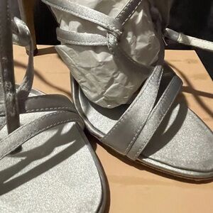 Steve Madden Silver Strappy Sandals “Zanadu”